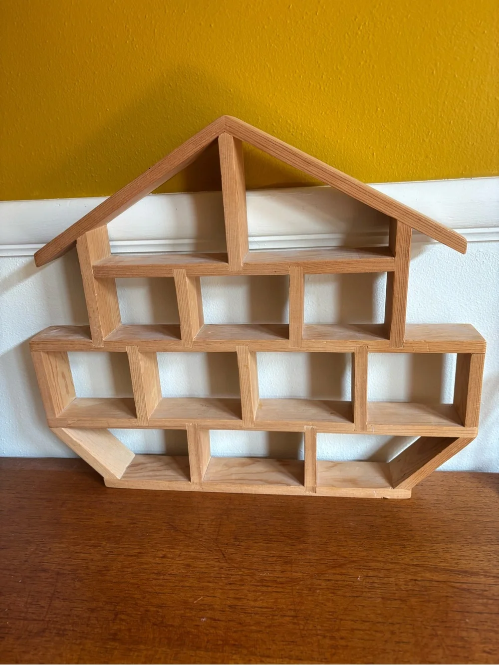 Trinket shelf ship house ark vintage wooden trinket display shelf